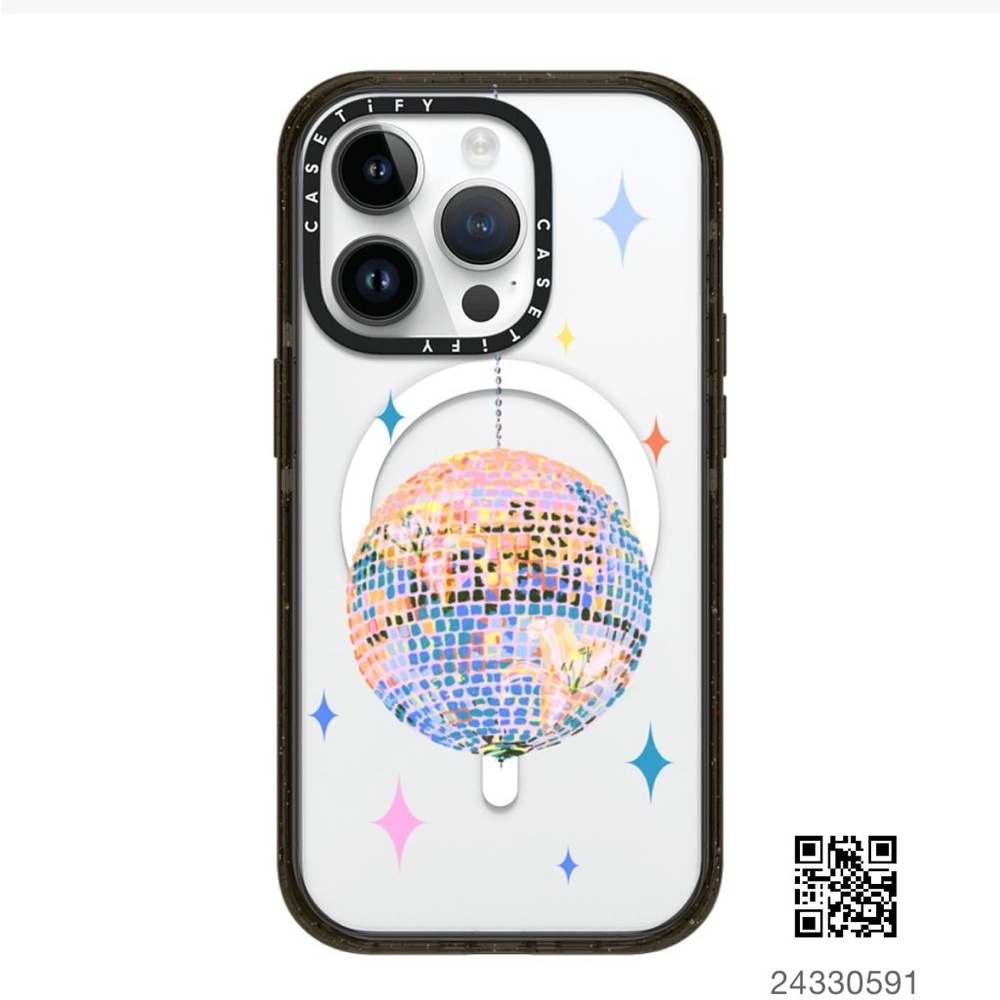 Casetify disco case iPhone 14 pro Max clear black bounce series - brand new!